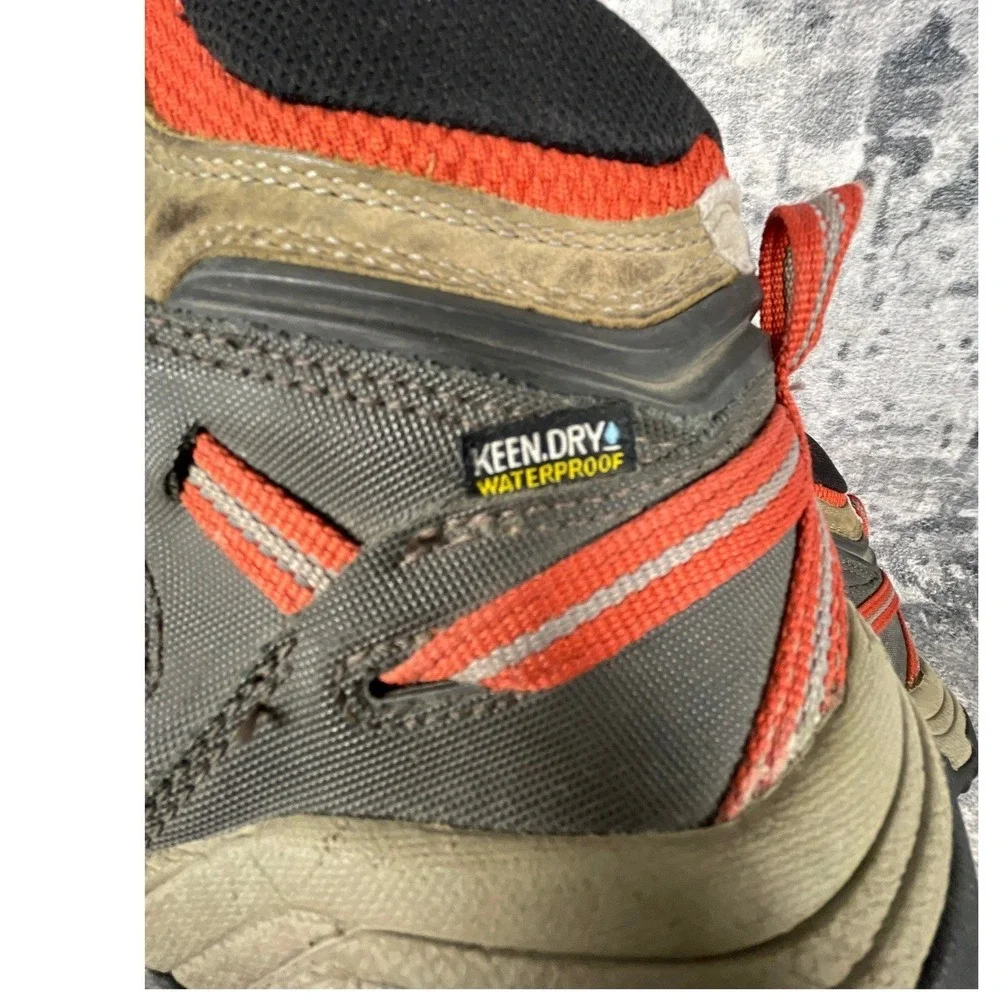 Keen Ridge Flex Mid Waterproof Hiking Boot Men's 8.5 Brown Orange Gorpcore
